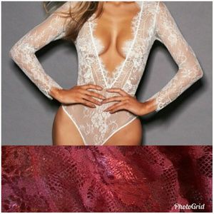 NWT Fredericks of Hollywood Lace Teddy / Bodysuit